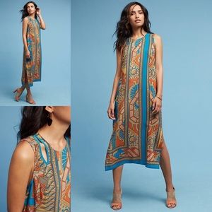 NWT Anthropologie Tanvi Silk  Column Dress